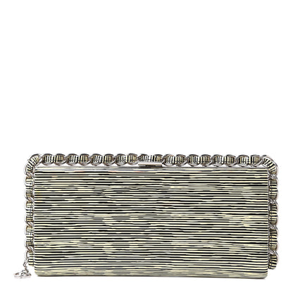 Chanel Patent Calfskin Striped Clutch Black 1 of 9