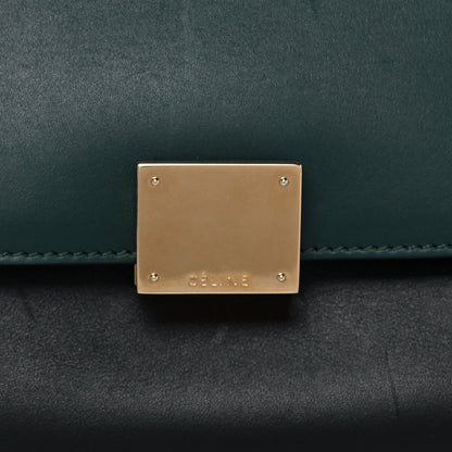 Celine Smooth Calfskin Medium Trapeze Bottle Green 6 of 14