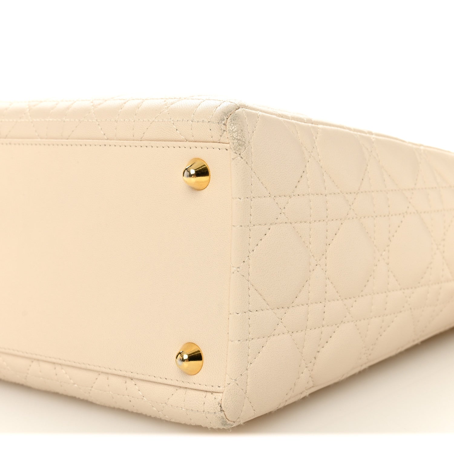 Christian Dior Lambskin Cannage Large Lady Dior White 10 of 11