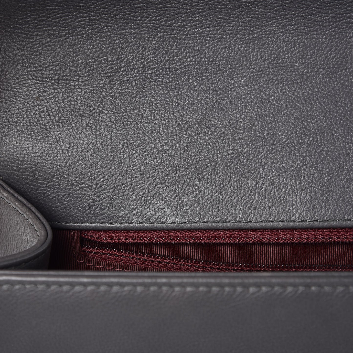 Calfskin Double Stitch New Medium Boy Flap Grey