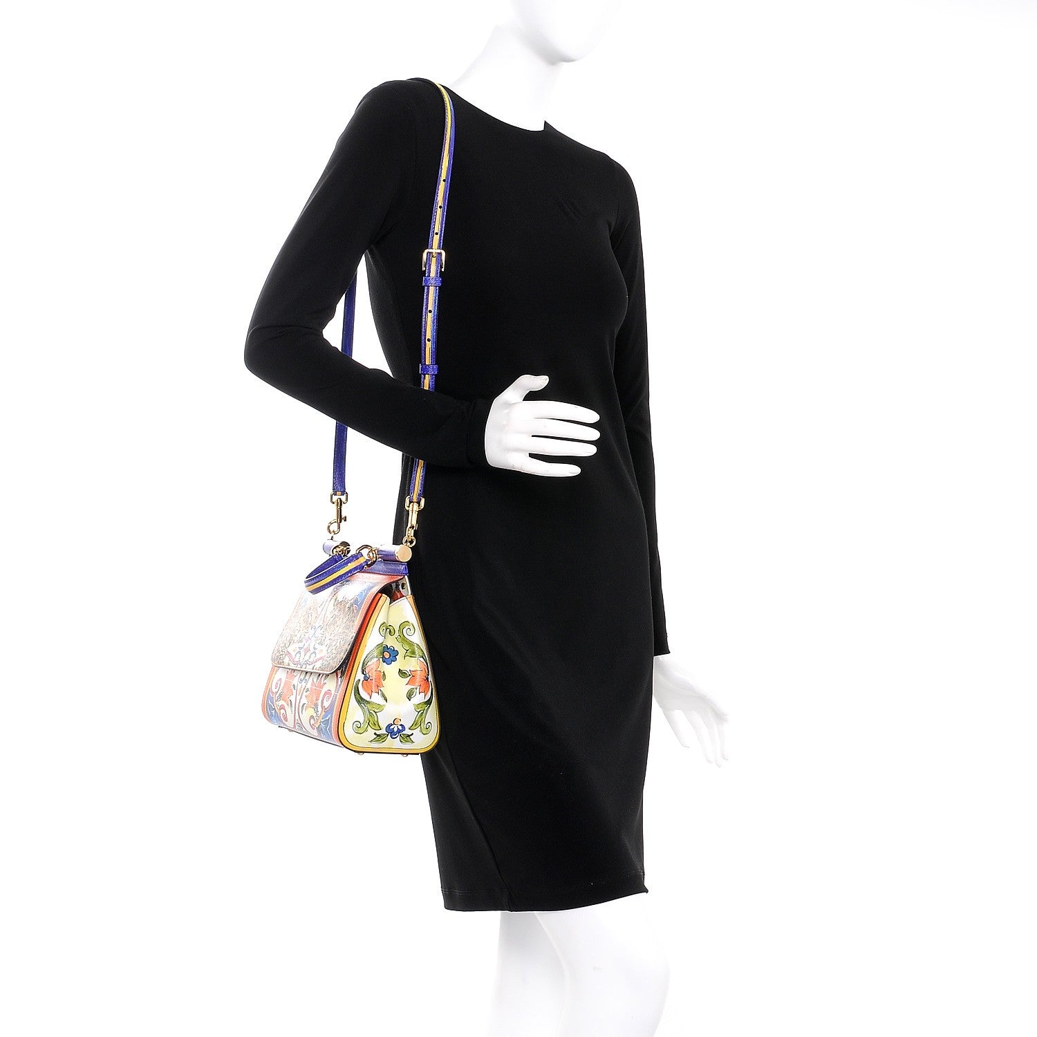 Dolce & Gabbana Dauphine Majolica Printed Medium Miss Sicily Satchel Multicolor 2 of 7