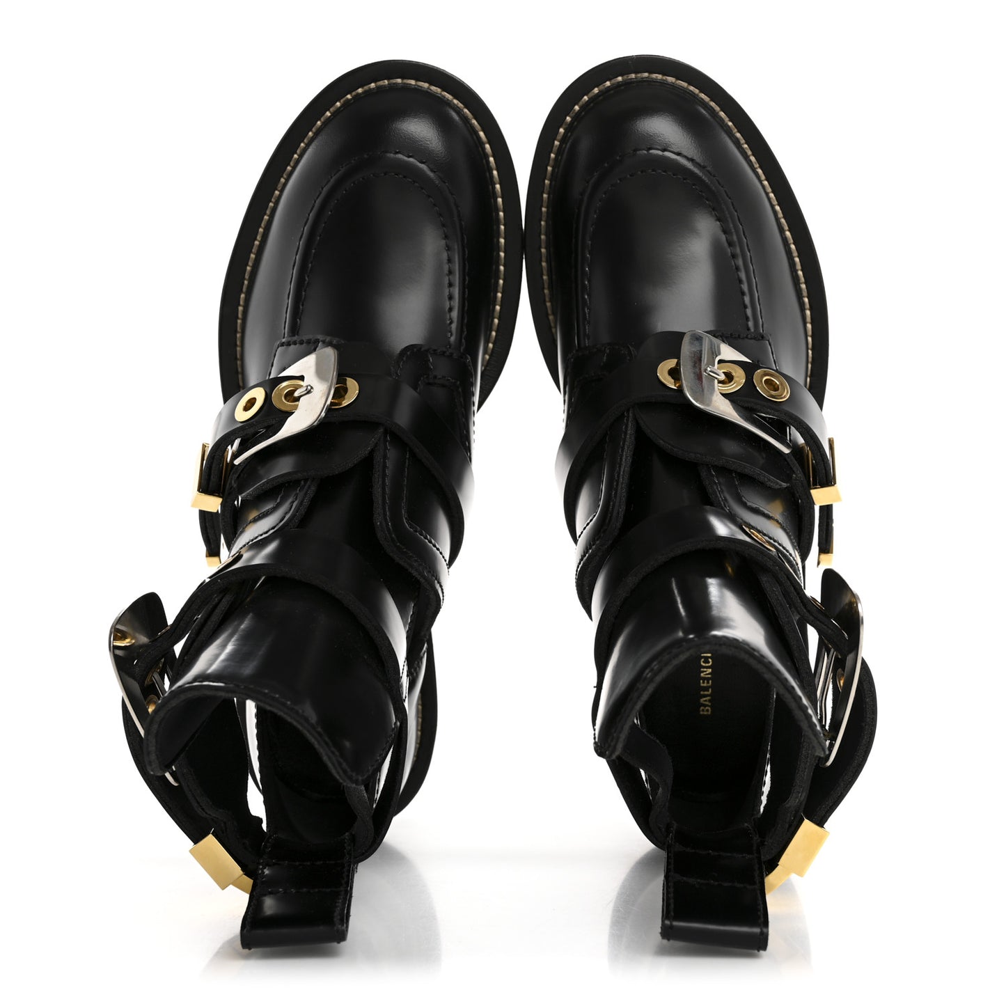 Brushed Calfskin Ceinture Ankle Boots 35.5 Black