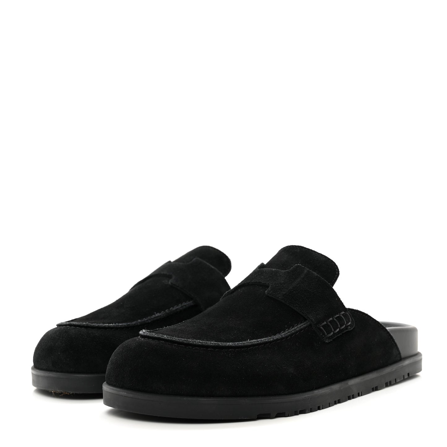 Suede Calfskin Go Mules 39 Black