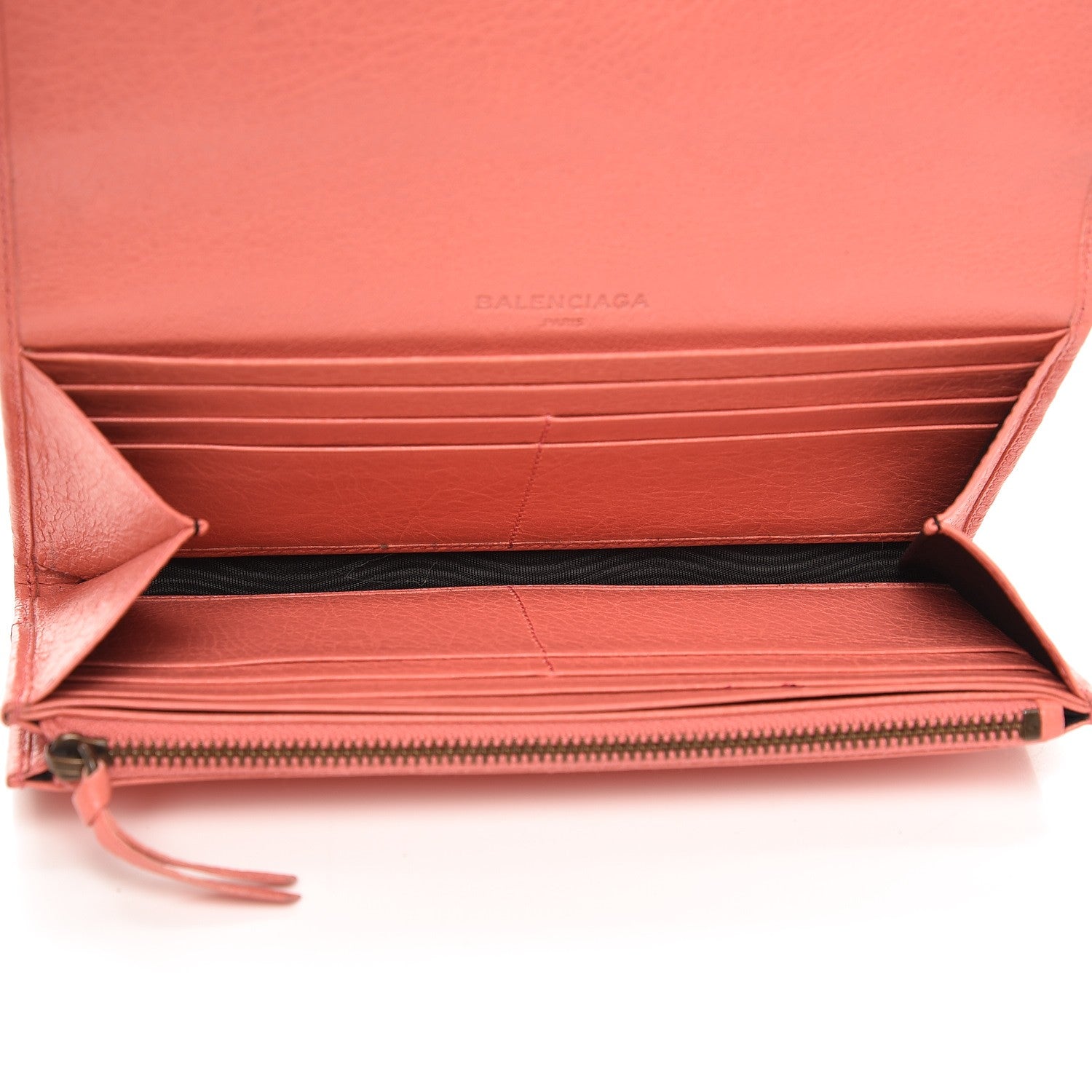 Balenciaga Agneau Classic Hardware Money Wallet Rose Azalee 5 of 11