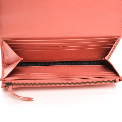 Balenciaga Agneau Classic Hardware Money Wallet Rose Azalee 5 of 11