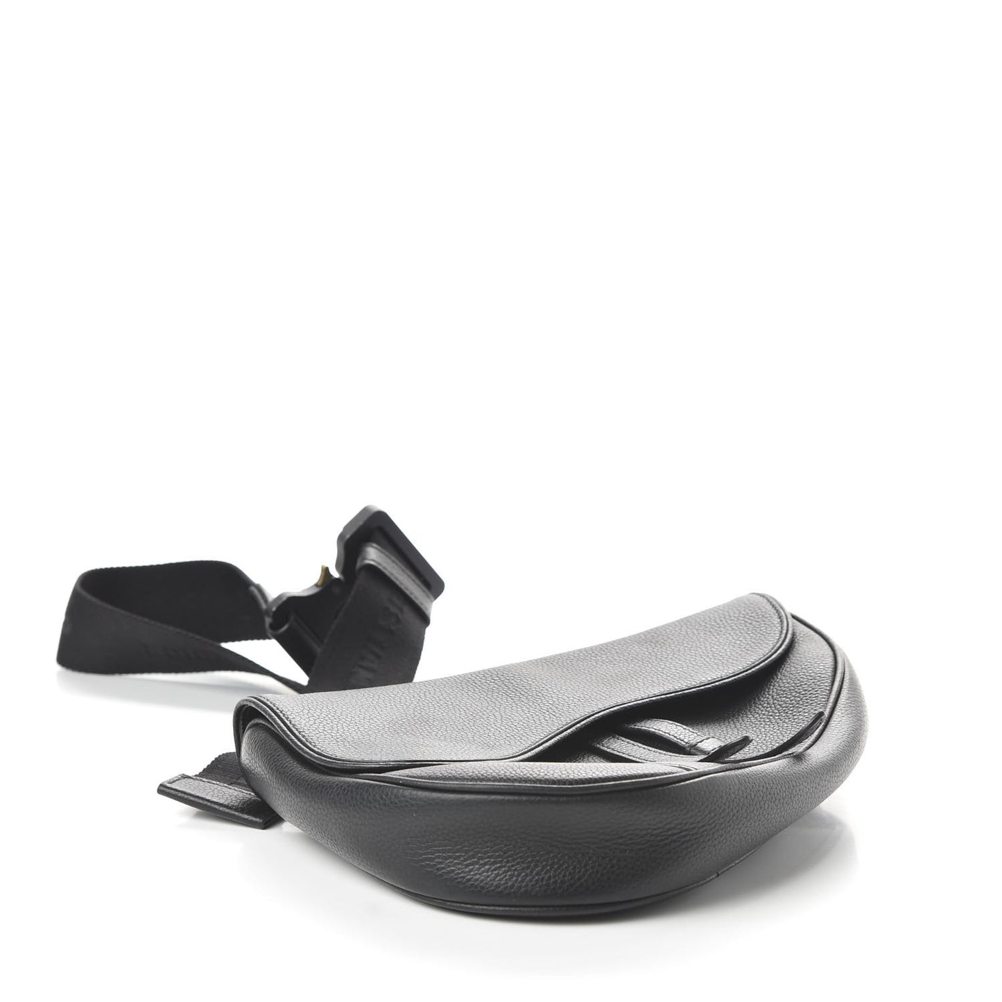 Grained Calfskin Kim Jones Saddle Bag Black