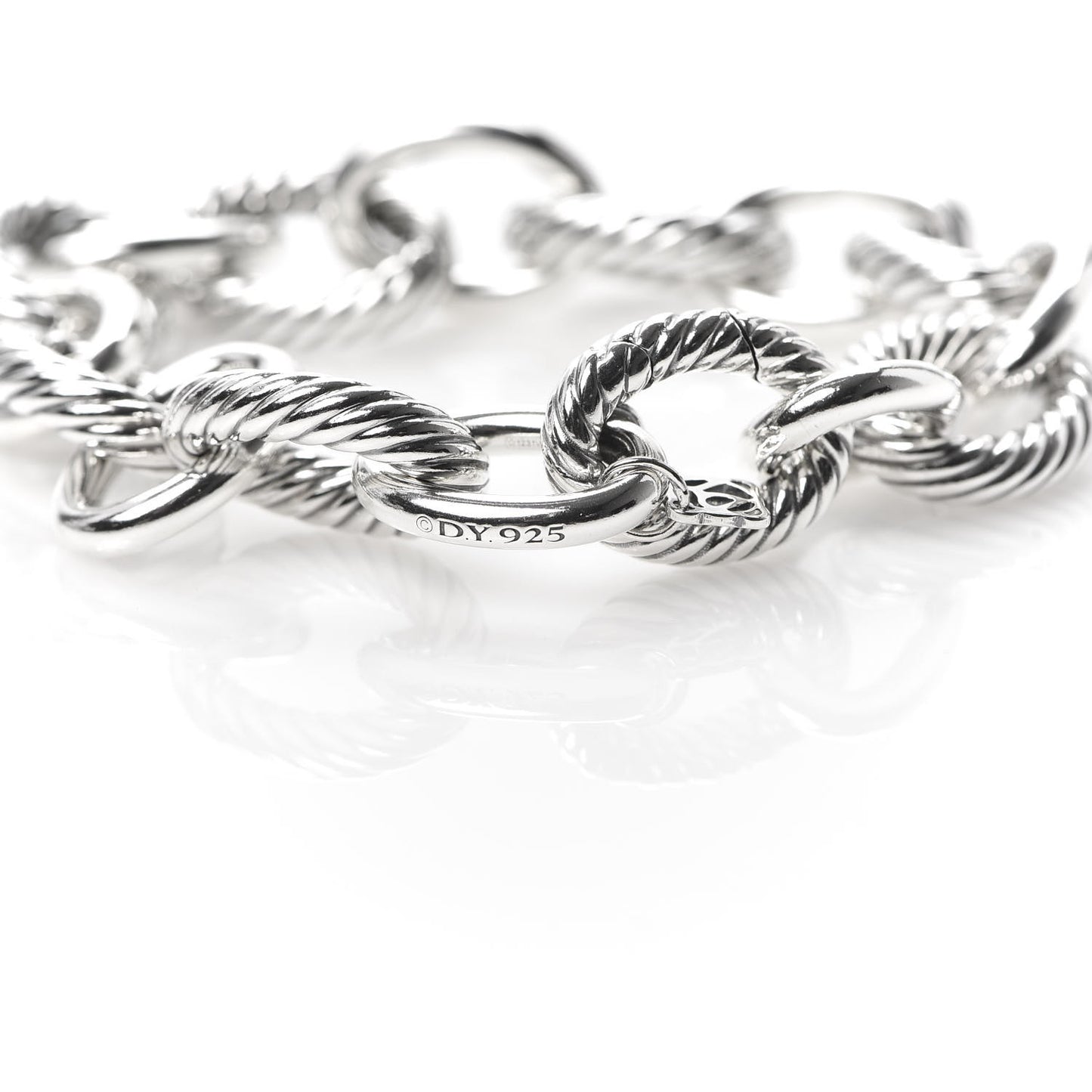 Sterling Silver 17mm Extra Large Oval Link Bracelet