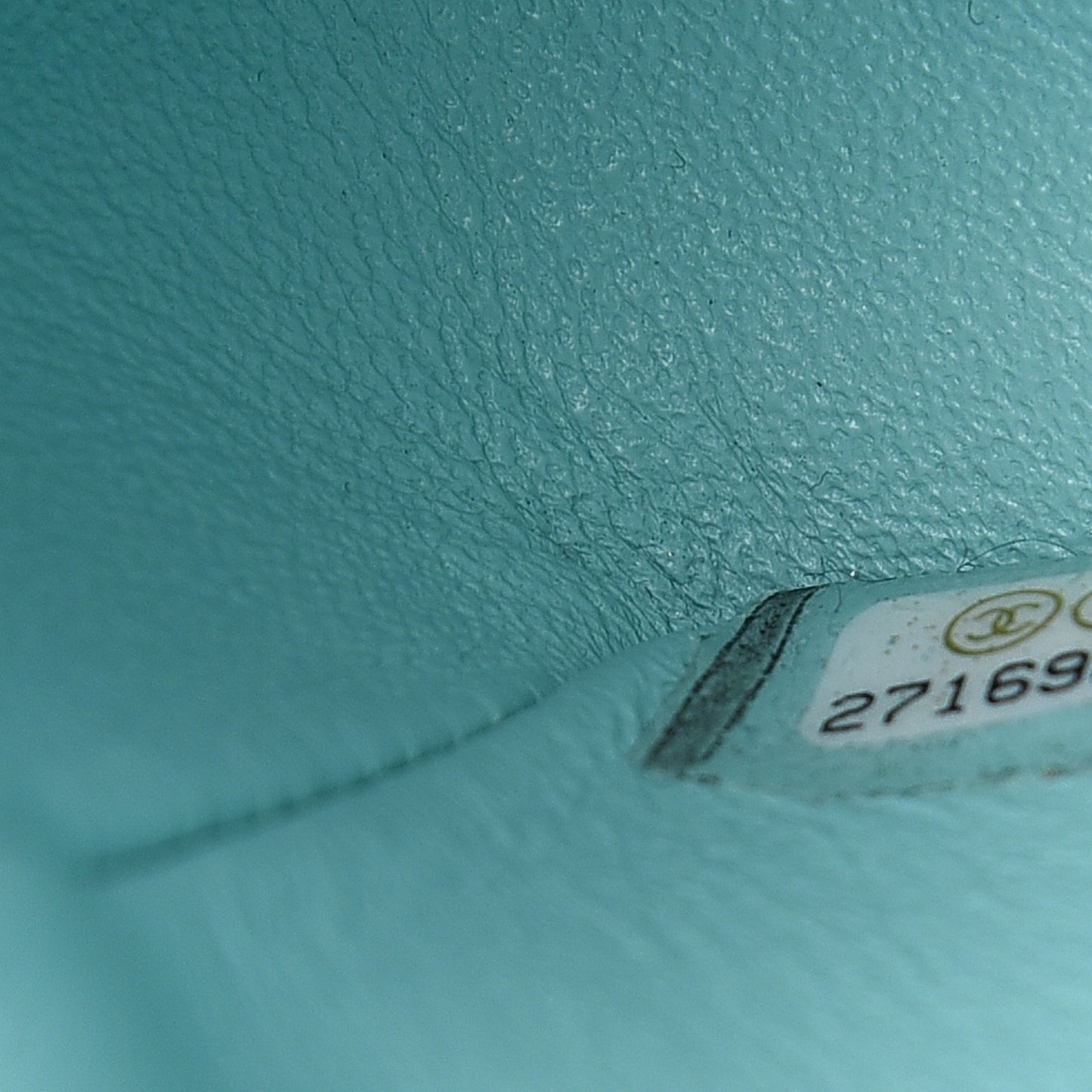 Lambskin Quilted Mini Rectangular Flap Light Blue