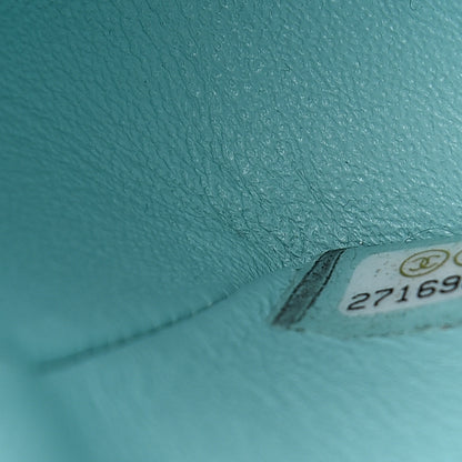 Chanel Lambskin Quilted Mini Rectangular Flap Light Blue 6 of 13