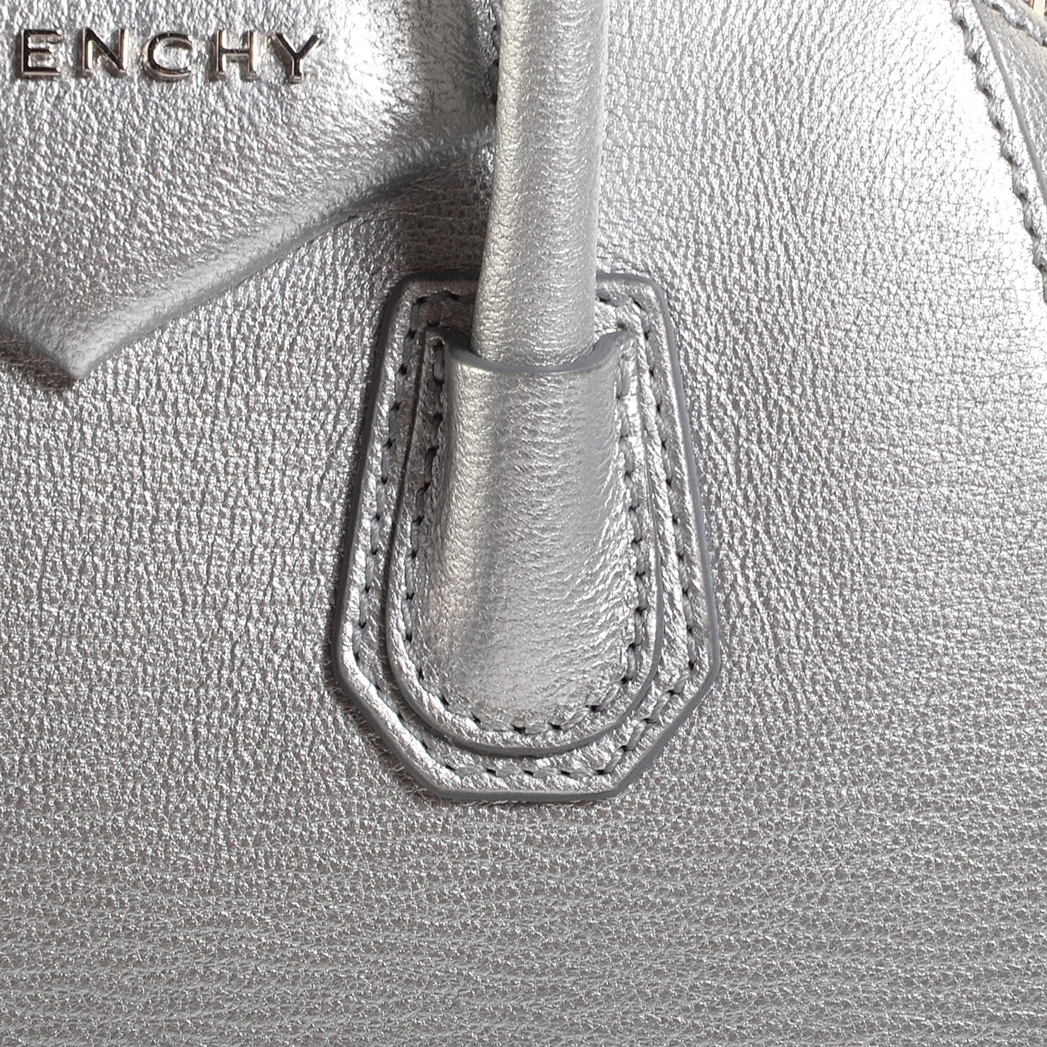 Givenchy Sugar Goatskin Mini Antigona Silver 10 of 12