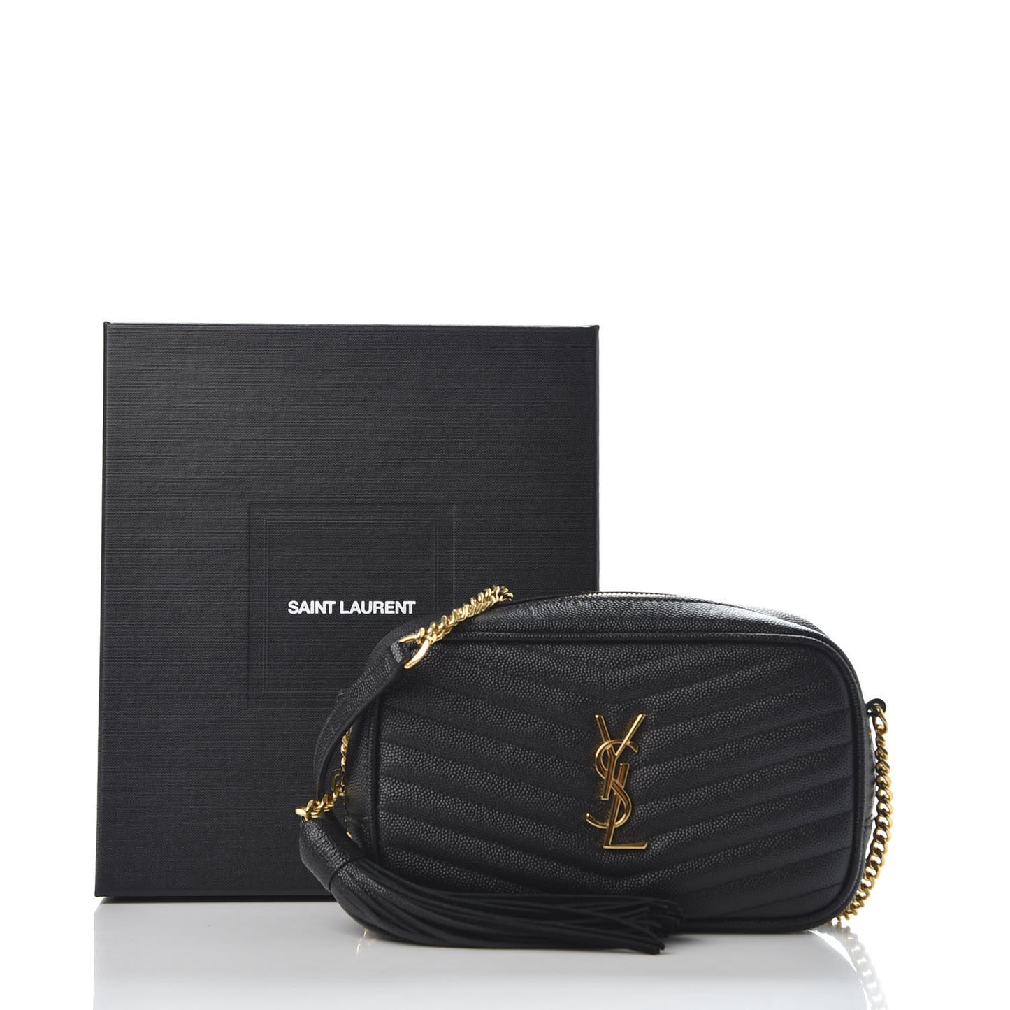 Grain De Poudre Matelasse Monogram Mini Lou Camera Bag Black