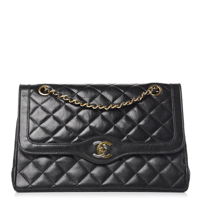Chanel Lambskin Quilted Medium Double Flap Bag Black 1 of 13