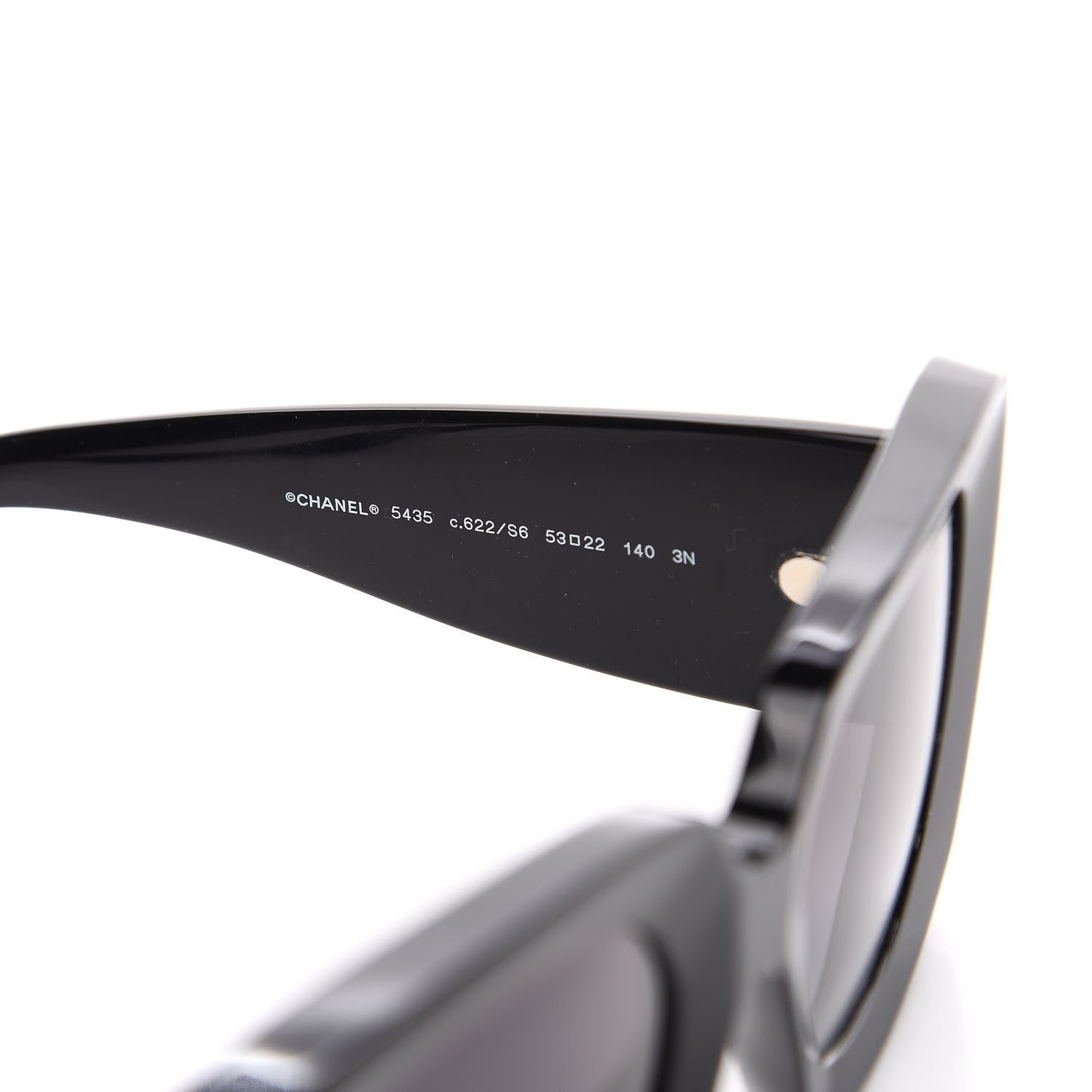 Chanel Acetate Rectangle Sunglasses 5435 Black 5 of 7