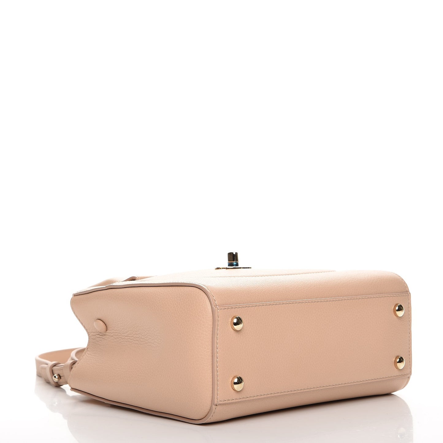 Grained Calfskin Mini Neo Executive Shopper Tote Light Beige