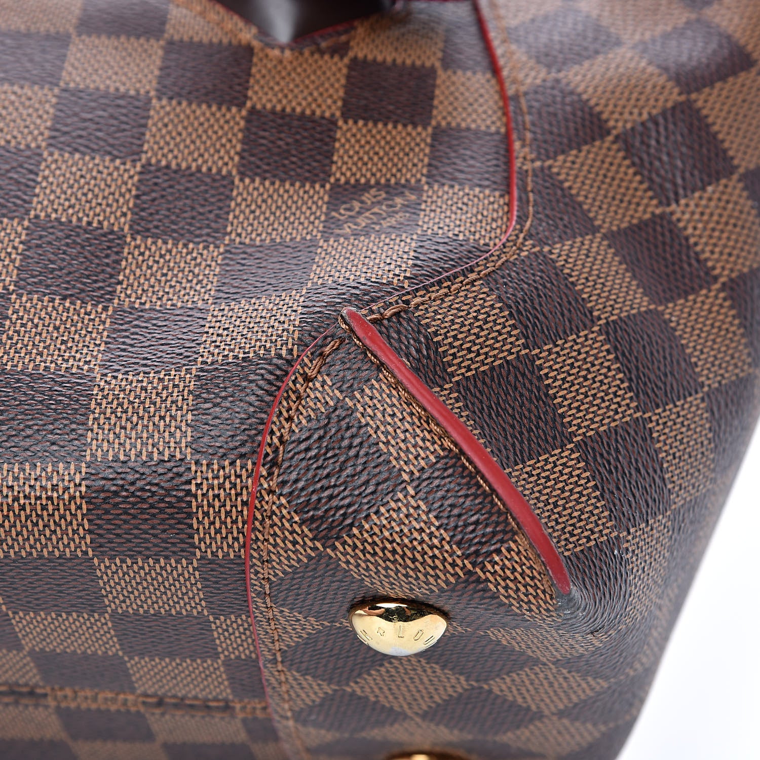 Louis Vuitton Damier Ebene Caissa Tote PM Cherry 11 of 15