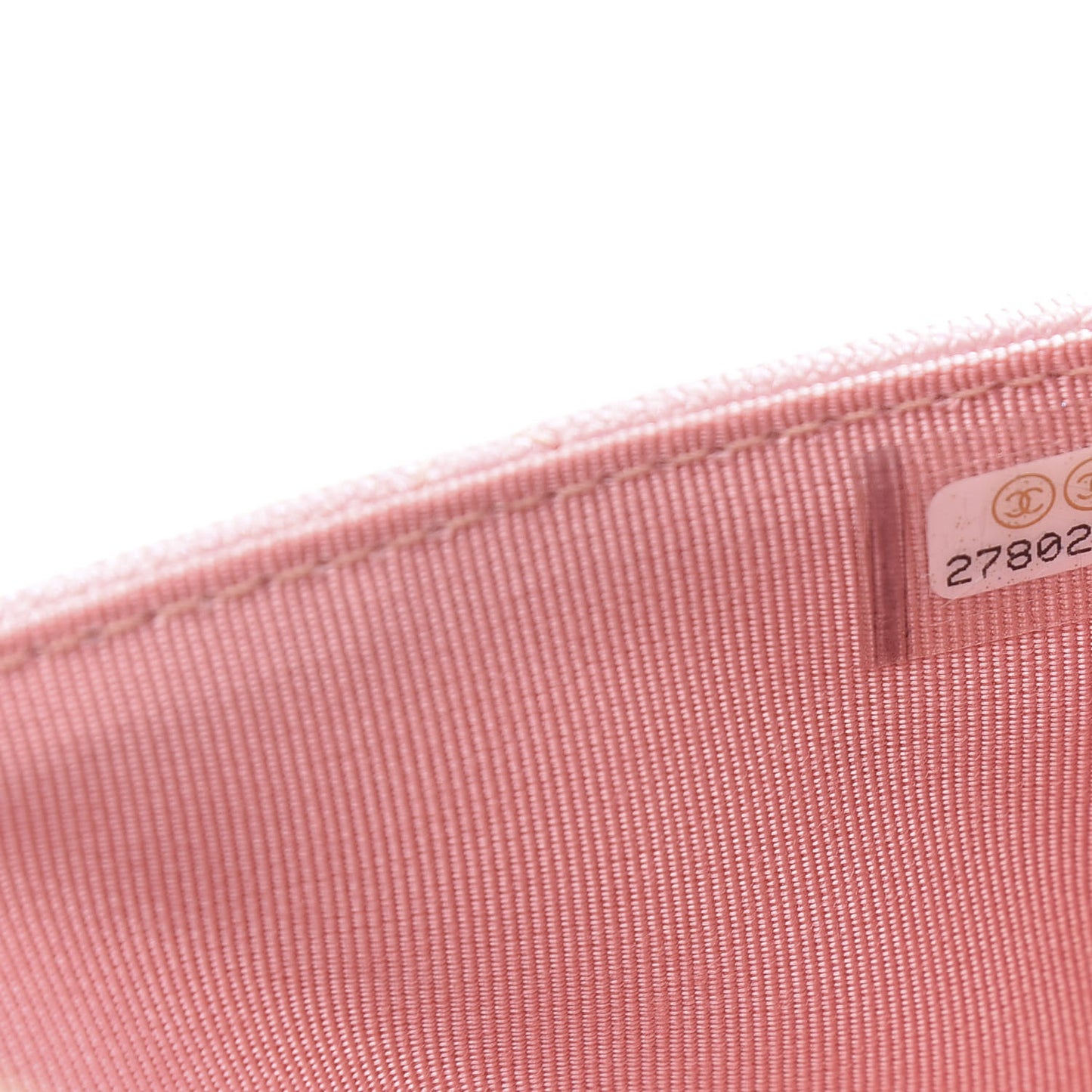 Iridescent Caviar Quilted Wallet on Chain WOC Rose Pink