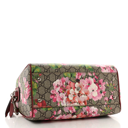 Gucci GG Supreme Monogram Blooms Small Boston Beige Multicolor Dry Rose 4 of 11