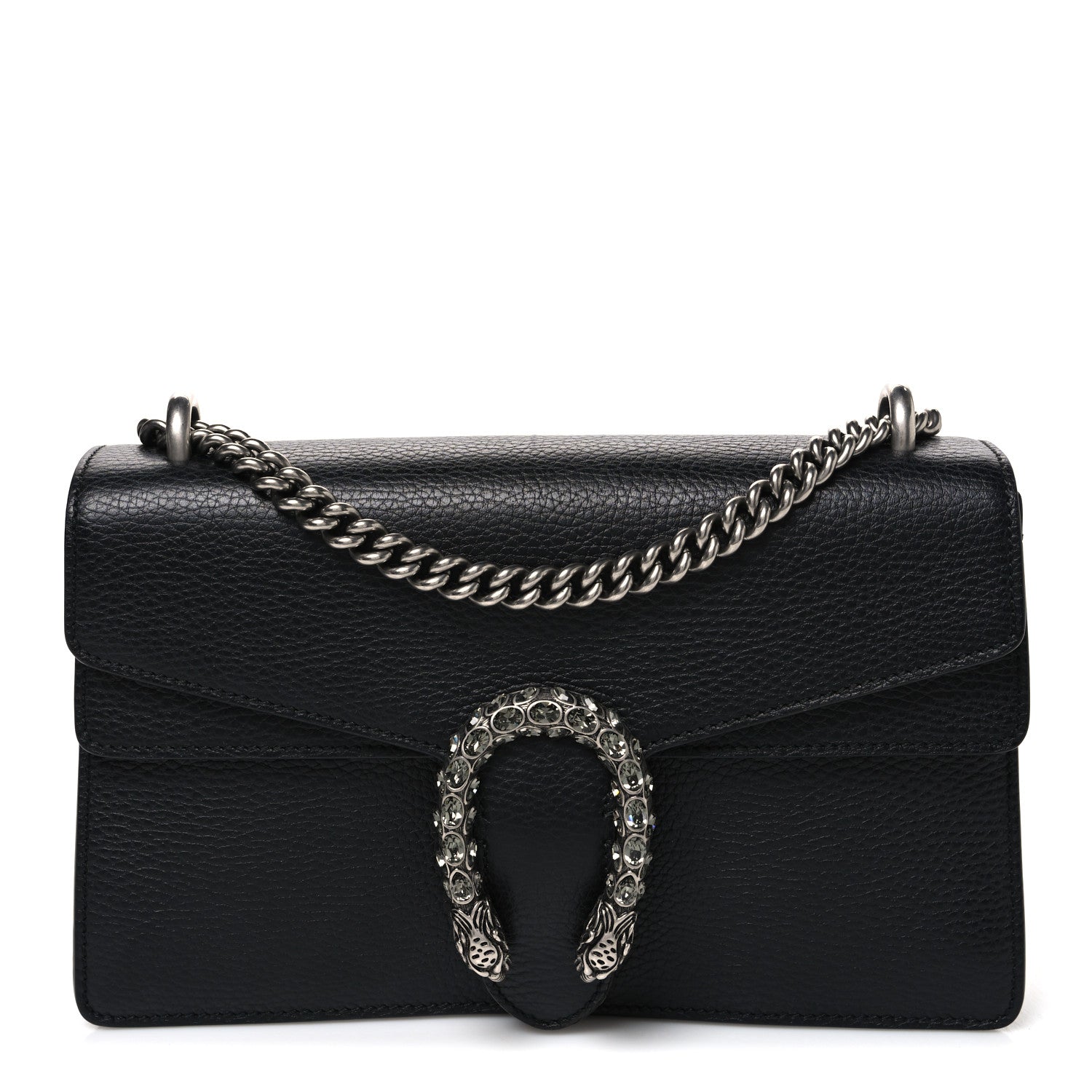 Gucci Pebbled Calfskin Small Dionysus Shoulder Bag Black 1 of 11