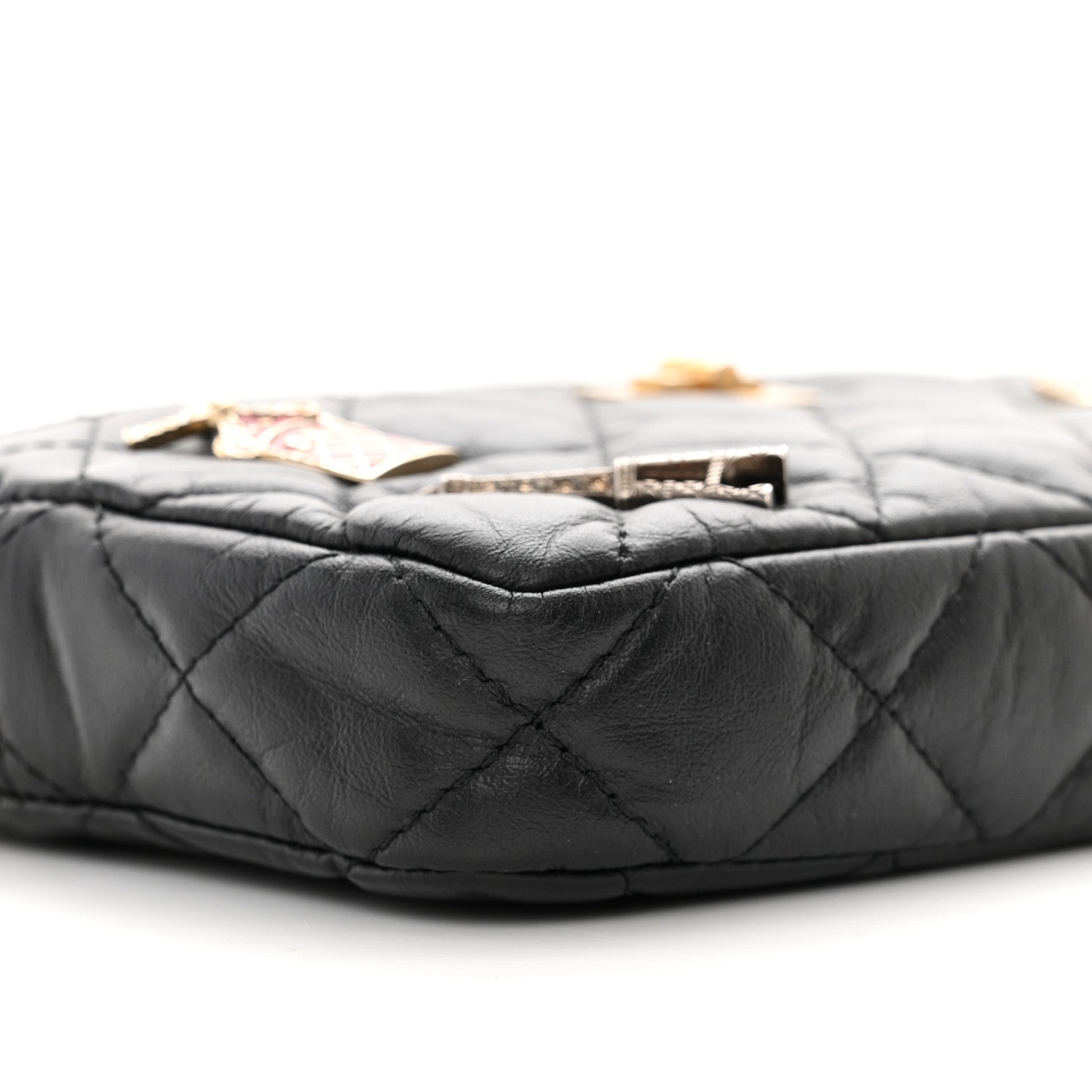 Chanel Aged Calfskin Lucky Charms 2.55 Reissue Small Clutch With Chain Black 11 of 13