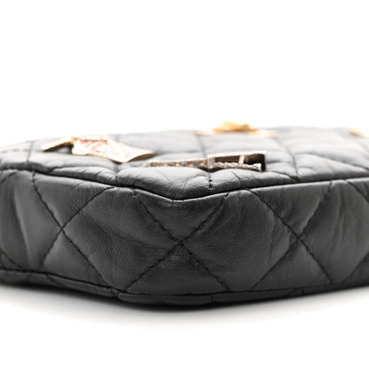 Chanel Aged Calfskin Lucky Charms 2.55 Reissue Small Clutch With Chain Black 11 of 13