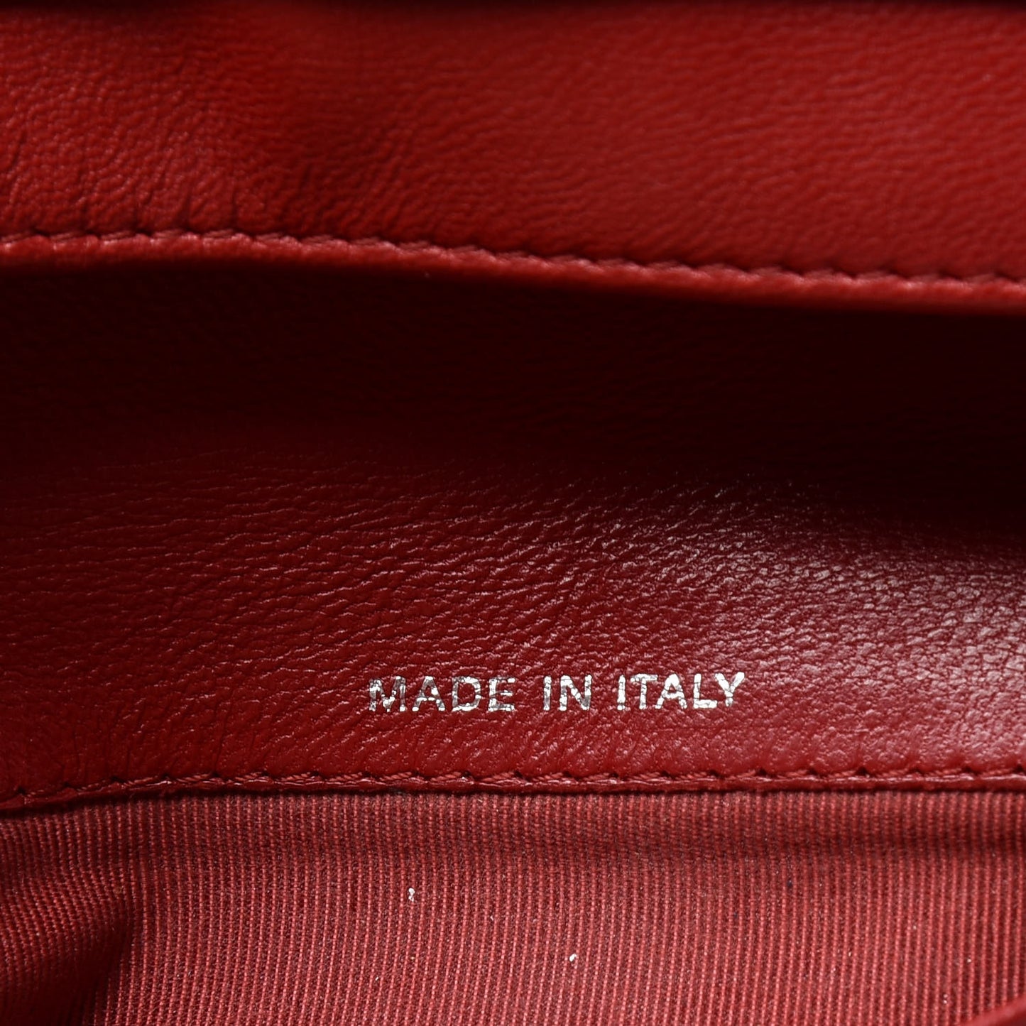 Lambskin Quilted Yen Wallet Red