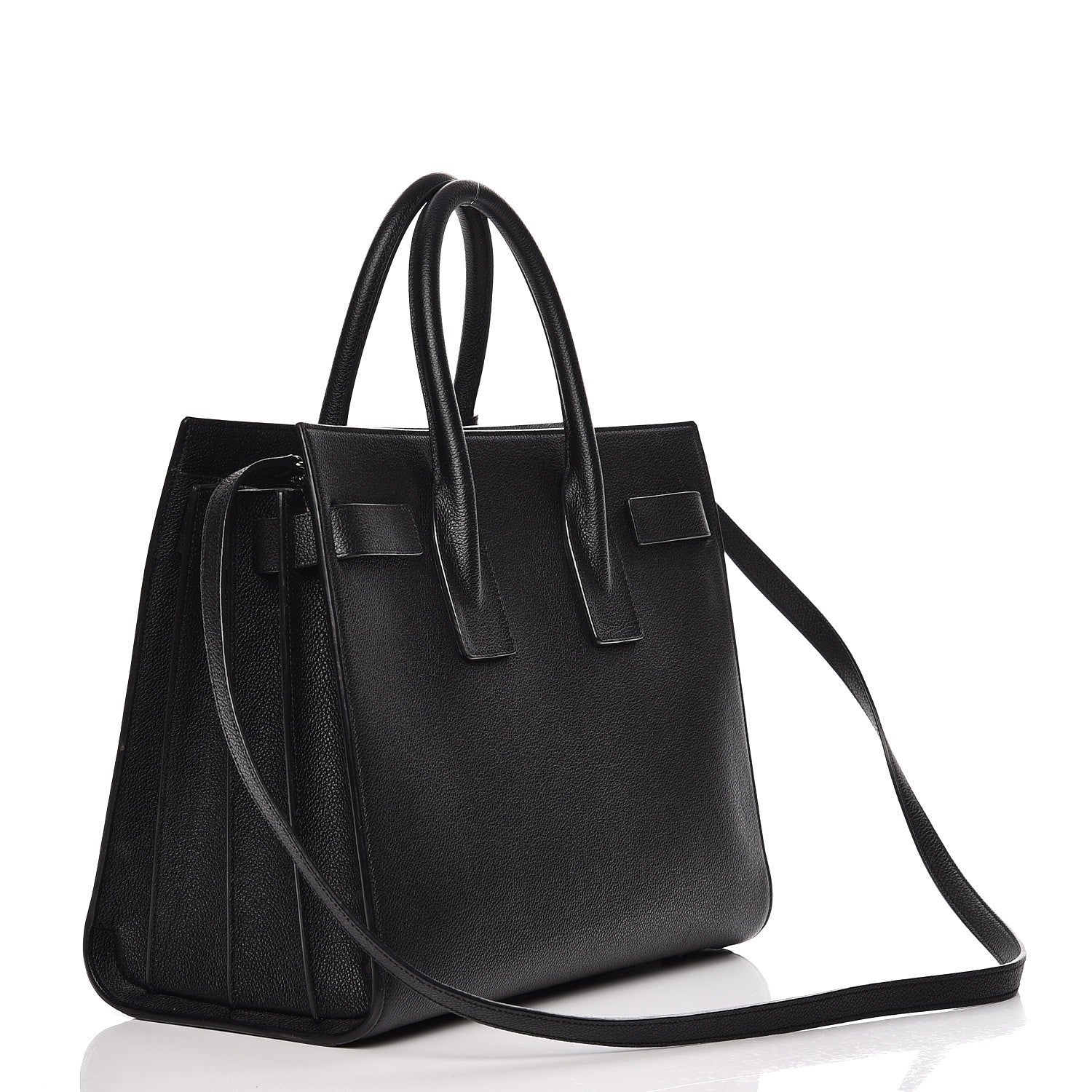 Saint Laurent Grained Calfskin Small Sac De Jour Black 4 of 12
