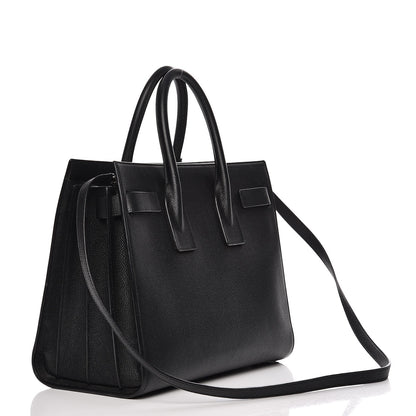 Saint Laurent Grained Calfskin Small Sac De Jour Black 4 of 12