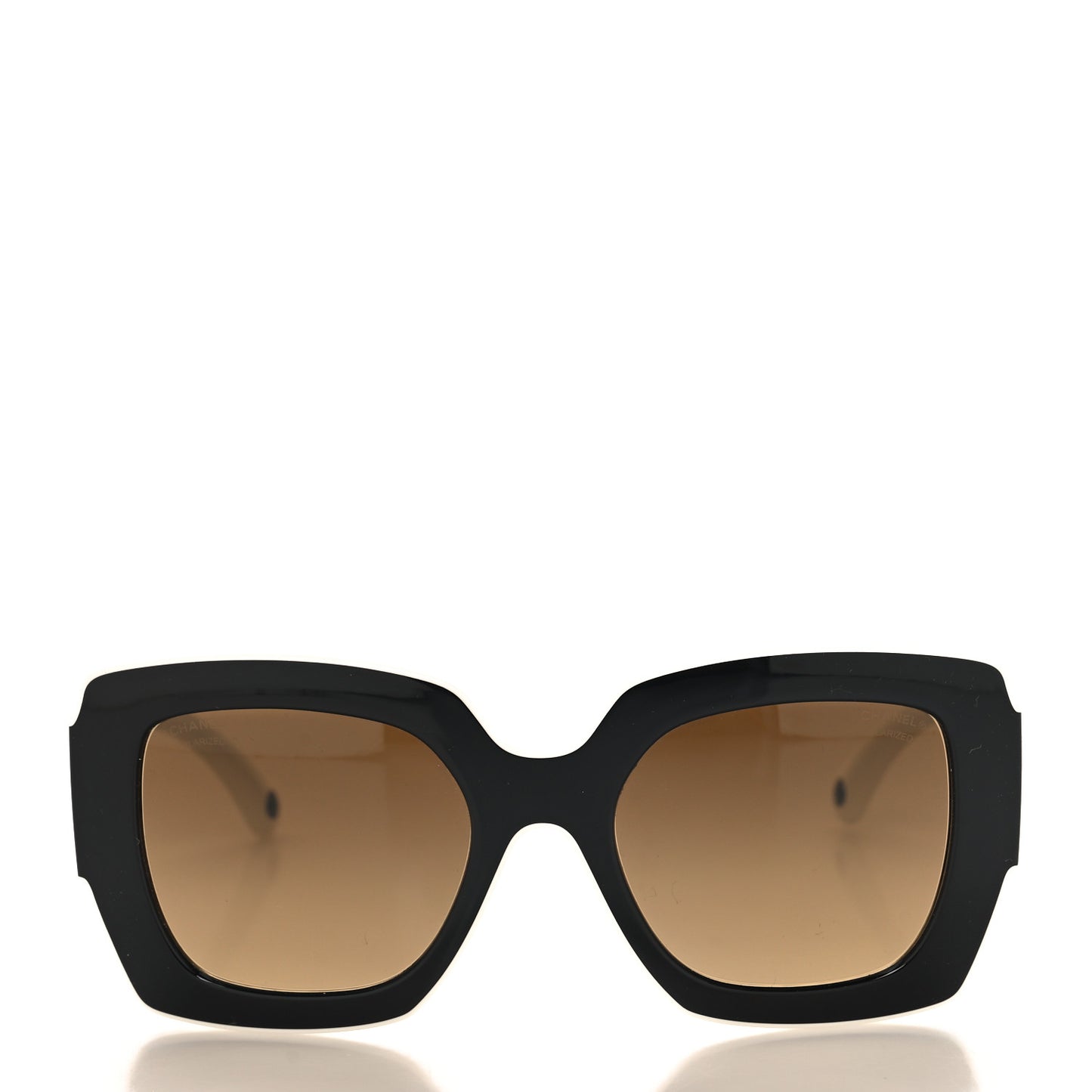 Acetate Square Sunglasses 6059 Black White