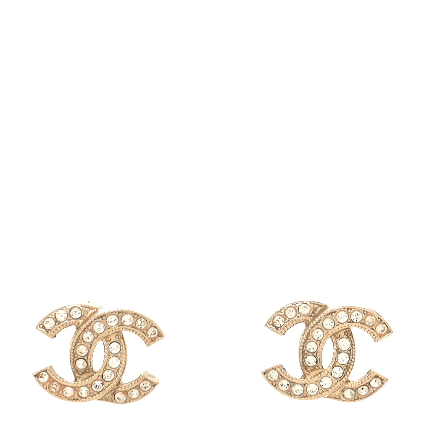 Crystal CC Earrings Gold