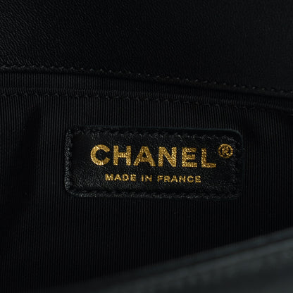 Chanel Lambskin Quilted Medium Boy Flap Black 8 of 9