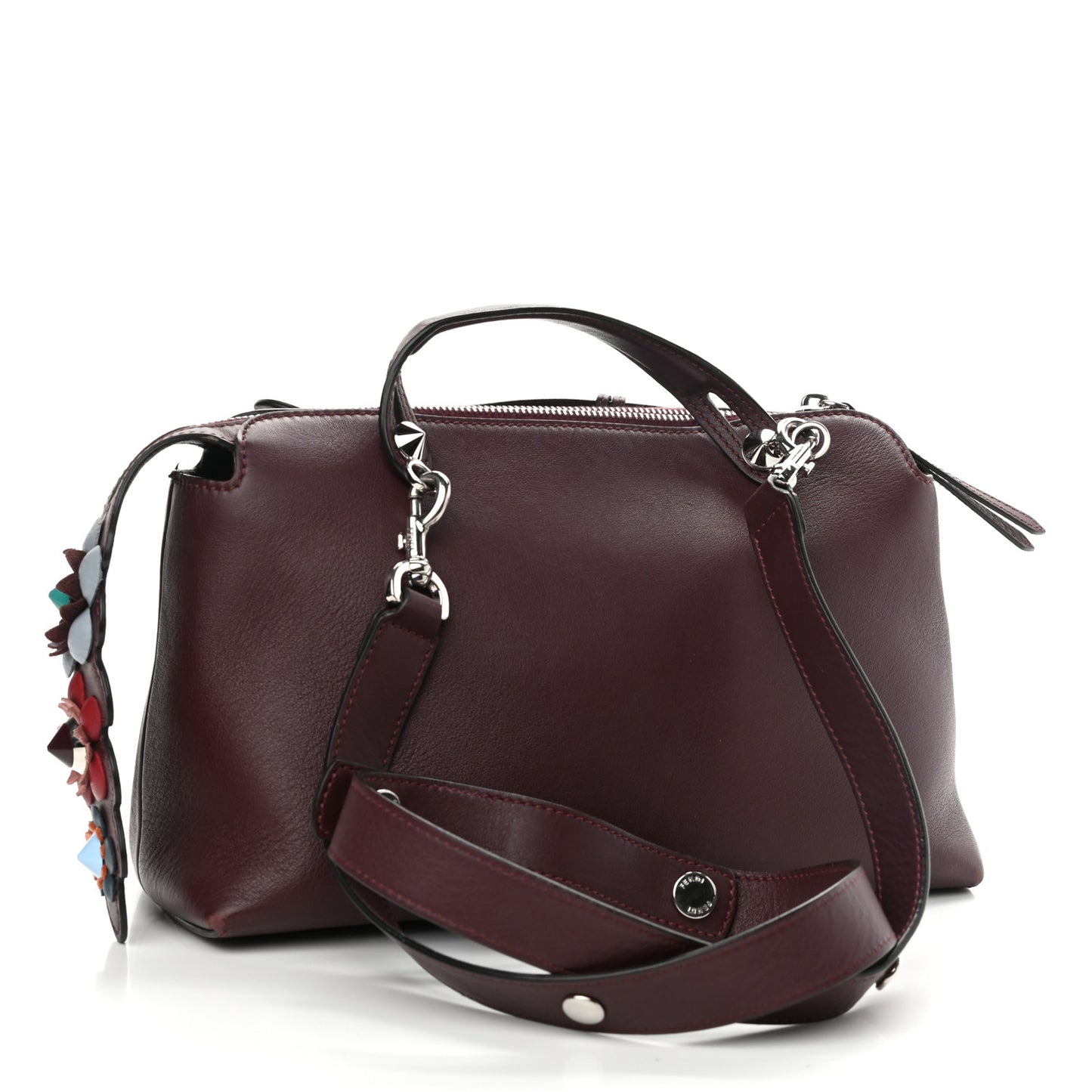 Vitello Dolce Flowerland Studded Medium By The Way Boston Bag Bordeaux Multicolor