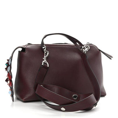 Fendi Vitello Dolce Flowerland Studded Medium By The Way Boston Bag Bordeaux Multicolor 3 of 12