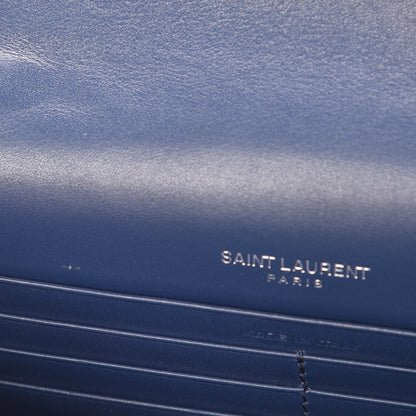 Saint Laurent Smooth Calfskin Classic Monogram Kate Tassel Chain Wallet Denim 7 of 10