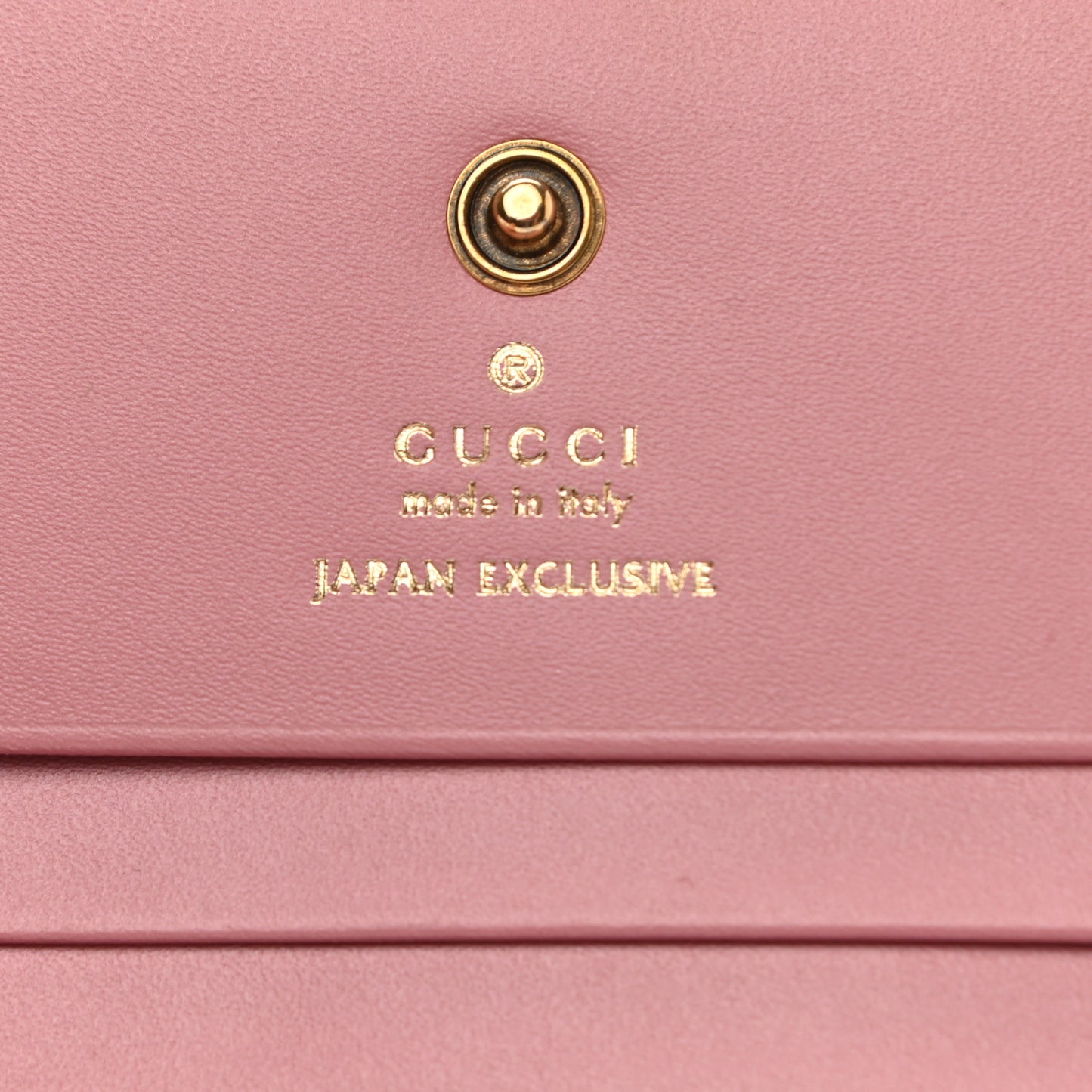 Guccissima Cherries Card Case Wallet Pink