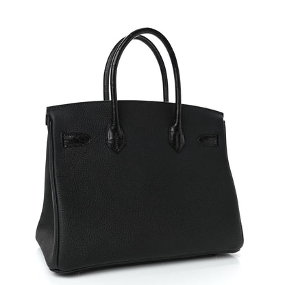 Hermes Togo Matte Alligator Birkin Touch 30 Black 2 of 10