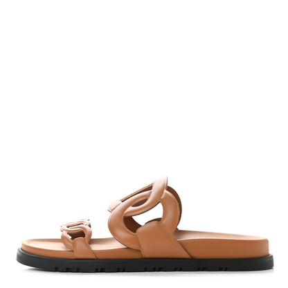 Hermes Nappa Extra Sandals 38 Naturel 1 of 9