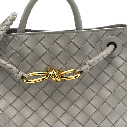 Bottega Veneta Nappa Intrecciato Small Andiamo Shoulder Bag Sterling 7 of 9