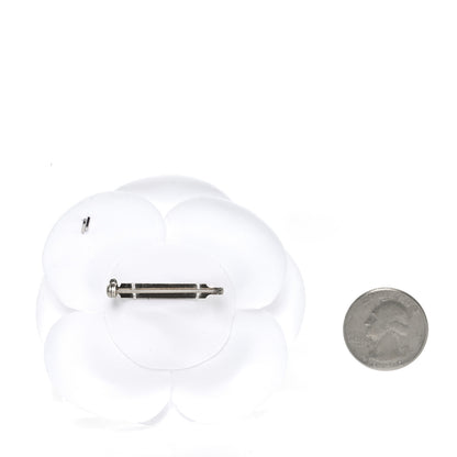 Chanel Canvas Camellia Pin Brooch Ivory 2 of 3