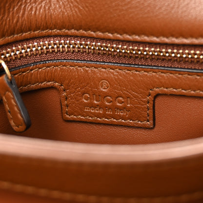 Gucci Roxy Calfskin Web Medium Blondie Top Handle Shoulder Flap Bag Cuir 6 of 9