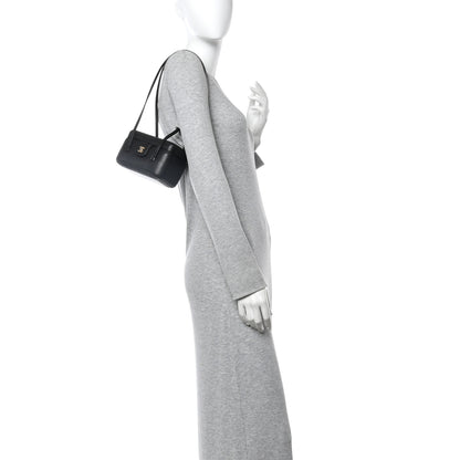 Chanel Shiny Caviar Preppy Coco Long Vanity With Strap Black 3 of 12