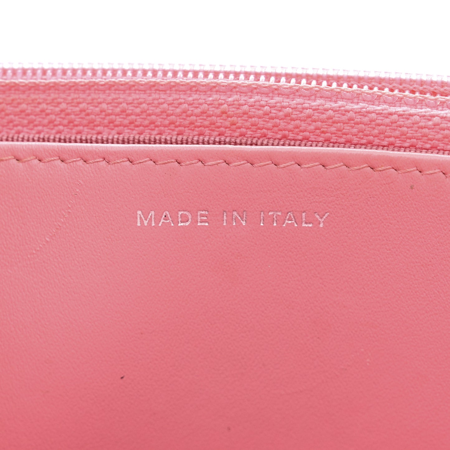 Patent Quilted Wallet On Chain WOC Coral