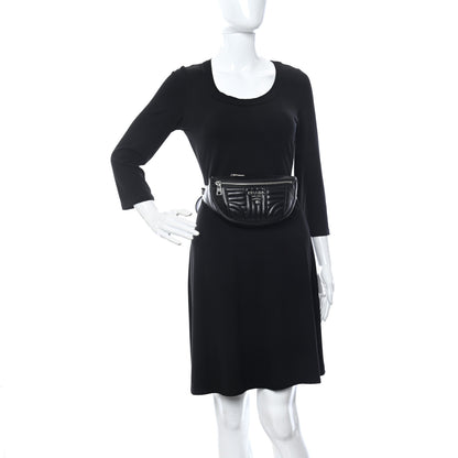 Prada Soft Calfskin Impunture Diagramme Belt Bag Black 2 of 11