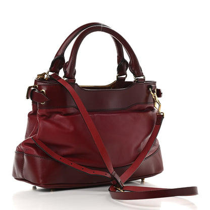 Burberry Lambskin Small Hepburn Satchel Red 3 of 12