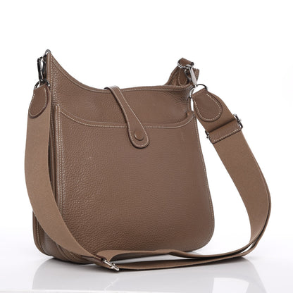 Hermes Taurillon Clemence Evelyne III PM Etoupe 3 of 14
