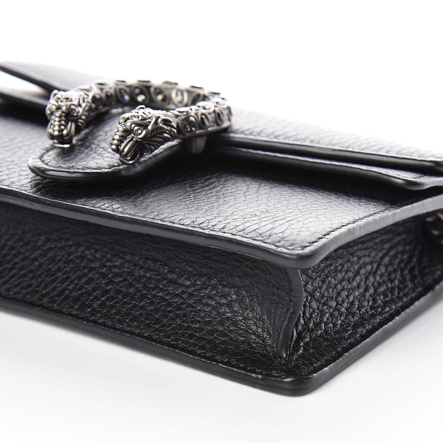 Gucci Calfskin Super Mini Dionysus Shoulder Bag Black 6 of 10