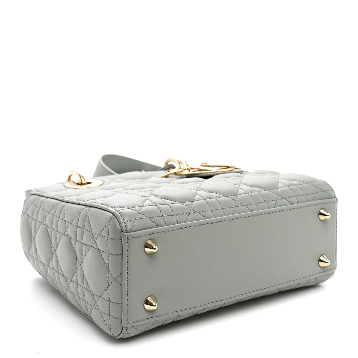 Christian Dior Lambskin Cannage Small My ABCDior Lady Dior Grey 4 of 10
