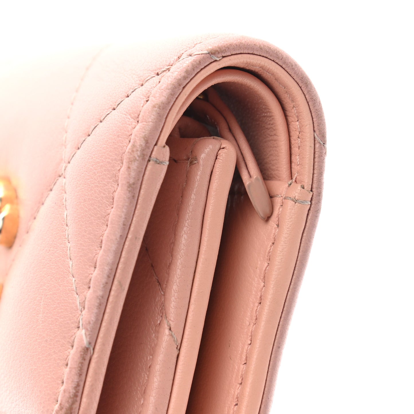 Quilted Chanel 19 Small Flap Wallet Beige