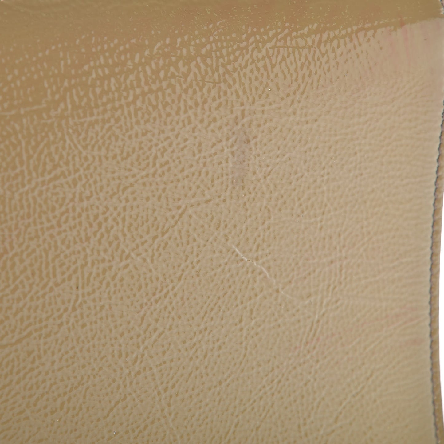 Textured Patent Calfskin Monogram Large Belle De Jour Clutch Beige