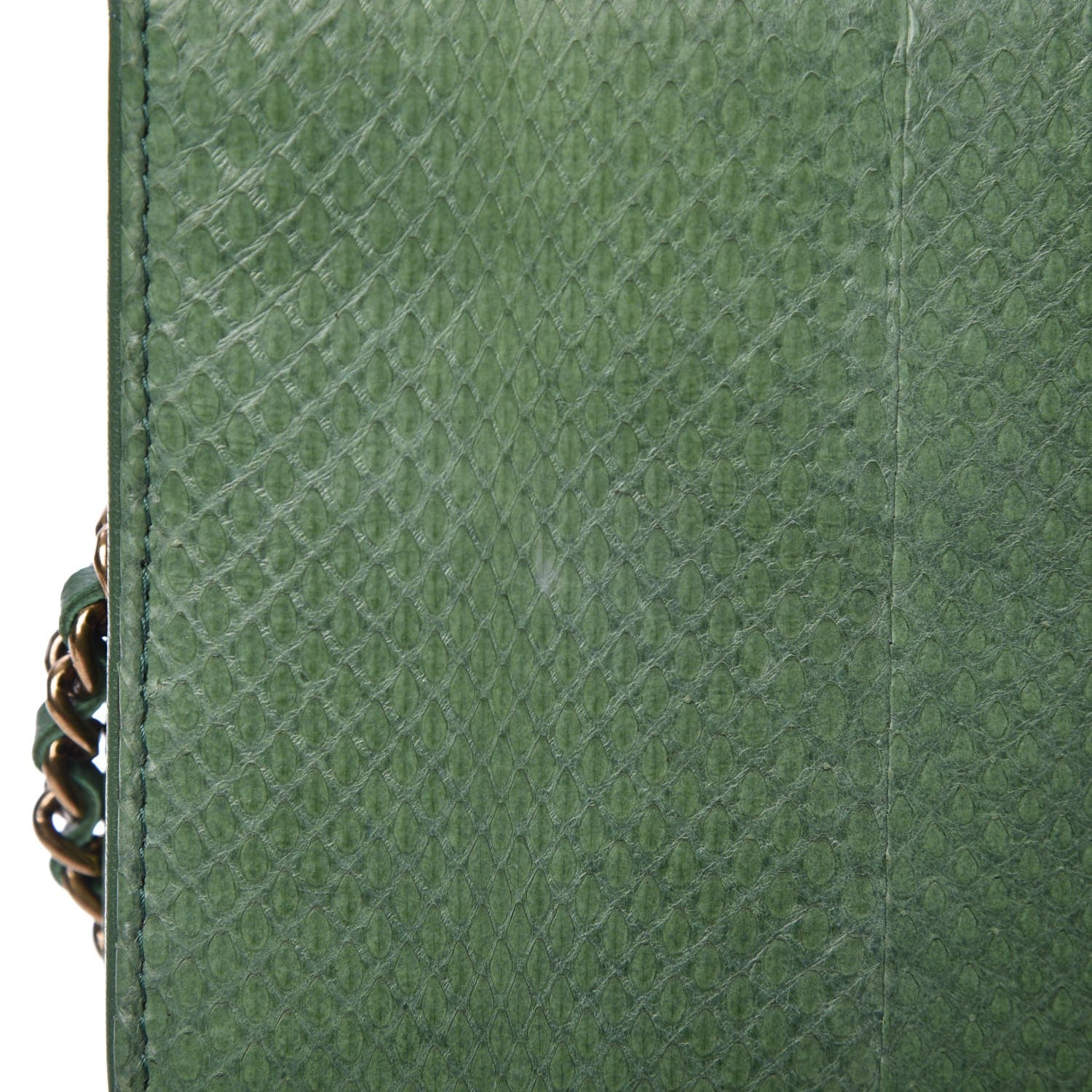 Chanel Python Wallet on Chain WOC Green 10 of 10