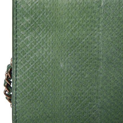 Chanel Python Wallet on Chain WOC Green 10 of 10